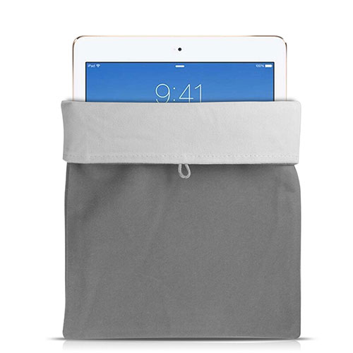 Sleeve Velvet Bag Case Pocket for Samsung Galaxy Tab S7 Plus 12.4 Wi-Fi SM-T970 Gray