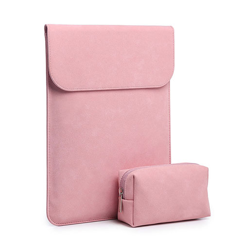 Sleeve Velvet Bag Case Pocket S02 for Huawei Matebook D14 (2020) Pink