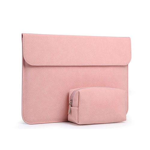 Sleeve Velvet Bag Case Pocket S03 for Huawei Matebook D14 (2020) Pink