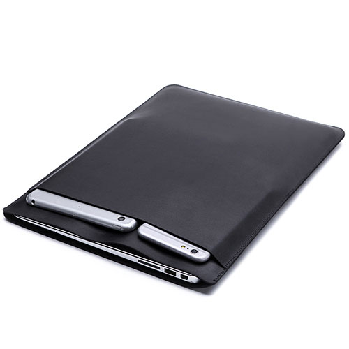 Sleeve Velvet Bag Leather Case Pocket L01 for Huawei Matebook D14 (2020) Black