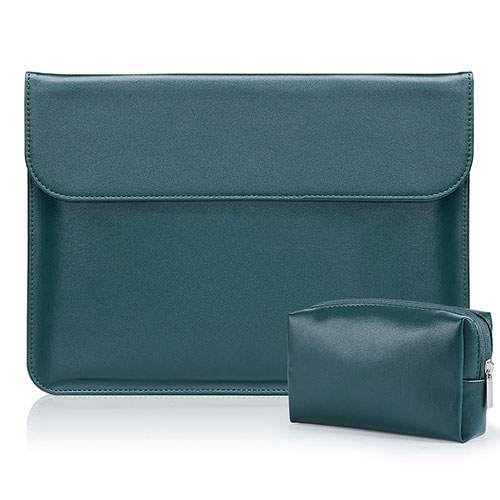 Sleeve Velvet Bag Leather Case Pocket L01 for Samsung Galaxy Book Flex 13.3 NP930QCG Green