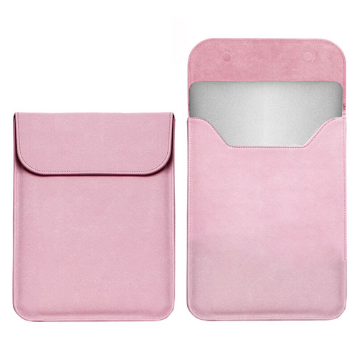 Sleeve Velvet Bag Leather Case Pocket L03 for Samsung Galaxy Book Flex 15.6 NP950QCG Pink