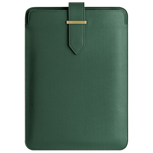 Sleeve Velvet Bag Leather Case Pocket L04 for Apple MacBook Pro 13 inch Green