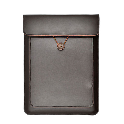 Sleeve Velvet Bag Leather Case Pocket L09 for Apple MacBook Pro 13 inch (2020) Brown
