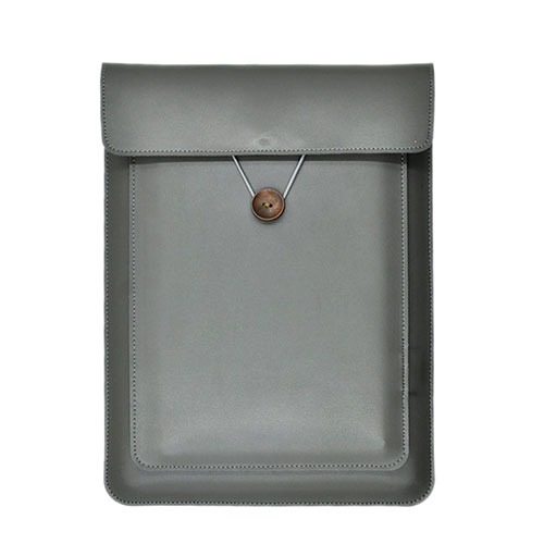 Sleeve Velvet Bag Leather Case Pocket L09 for Apple MacBook Pro 13 inch Gray
