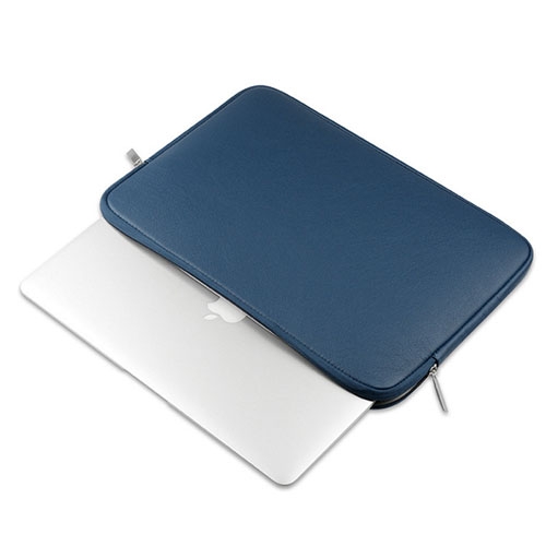 Sleeve Velvet Bag Leather Case Pocket L16 for Apple MacBook Pro 13 inch Blue