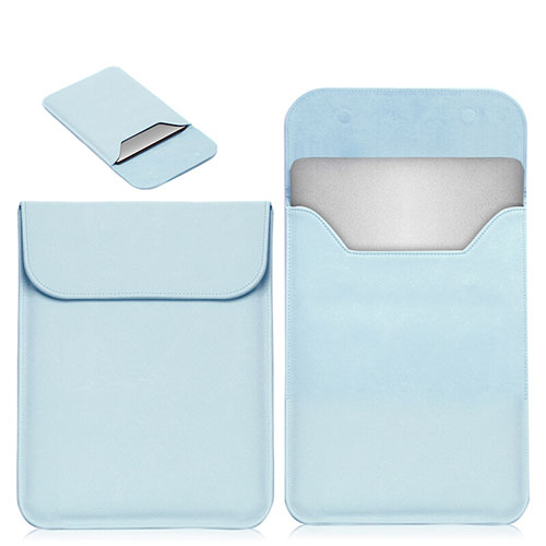 Sleeve Velvet Bag Leather Case Pocket L19 for Apple MacBook Pro 15 inch Sky Blue