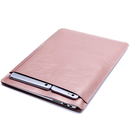 Sleeve Velvet Bag Leather Case Pocket L20 for Apple MacBook Pro 13 inch Rose Gold