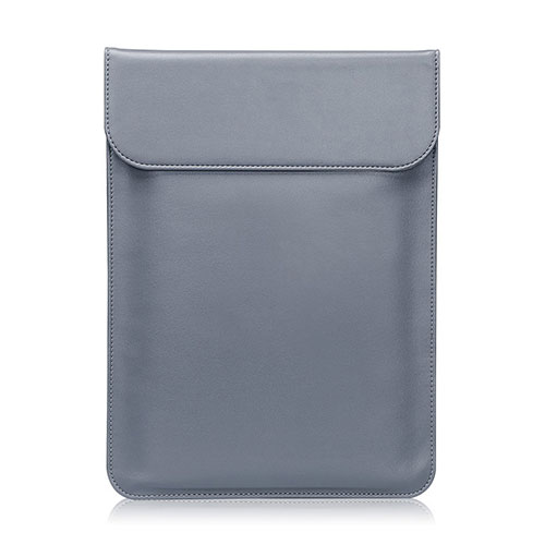 Sleeve Velvet Bag Leather Case Pocket L21 for Apple MacBook 12 inch Gray