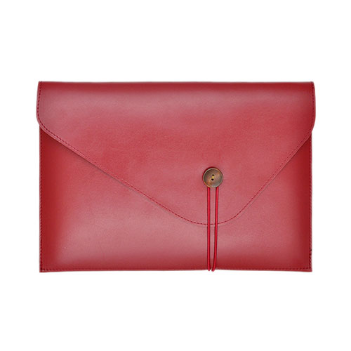 Sleeve Velvet Bag Leather Case Pocket L22 for Apple MacBook 12 inch Red