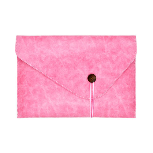 Sleeve Velvet Bag Leather Case Pocket L23 for Apple MacBook 12 inch Pink