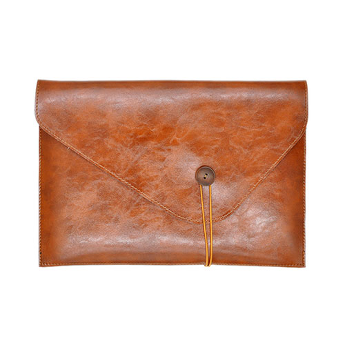 Sleeve Velvet Bag Leather Case Pocket L23 for Apple MacBook Pro 13 inch (2020) Brown