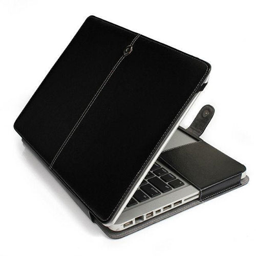 Sleeve Velvet Bag Leather Case Pocket L24 for Apple MacBook 12 inch Black