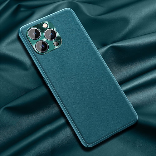 Soft Luxury Leather Snap On Case Cover A01 for Apple iPhone 13 Pro Green