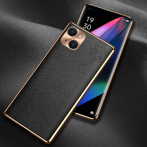 Soft Luxury Leather Snap On Case Cover A06 for Apple iPhone 13 Black