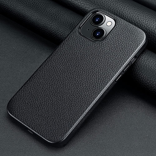 Soft Luxury Leather Snap On Case Cover A09 for Apple iPhone 13 Mini Black