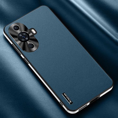 Soft Luxury Leather Snap On Case Cover AT2 for Huawei Nova 11 Pro Blue