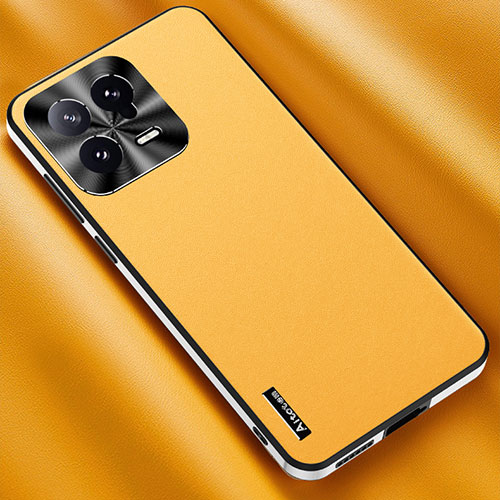 Soft Luxury Leather Snap On Case Cover AT2 for Xiaomi Mi 13 5G Yellow