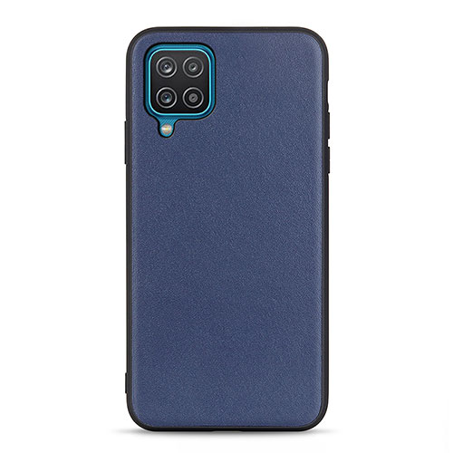 Soft Luxury Leather Snap On Case Cover B01H for Samsung Galaxy M12 Blue