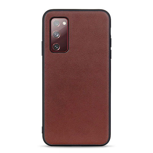 Soft Luxury Leather Snap On Case Cover B01H for Samsung Galaxy S20 FE (2022) 5G Brown