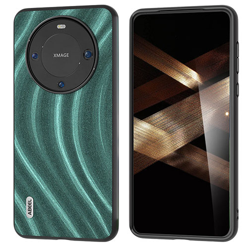 Soft Luxury Leather Snap On Case Cover B05H for Huawei Mate 60 Pro+ Plus Green