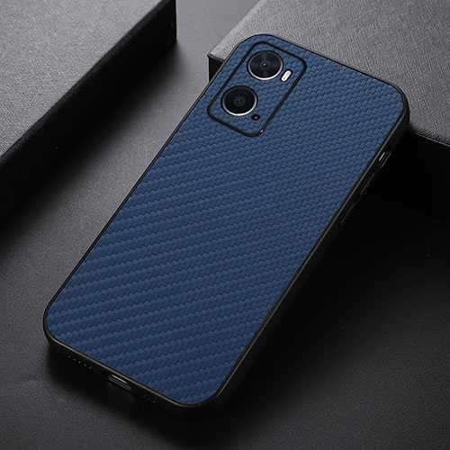 Soft Luxury Leather Snap On Case Cover B05H for Oppo A76 Blue