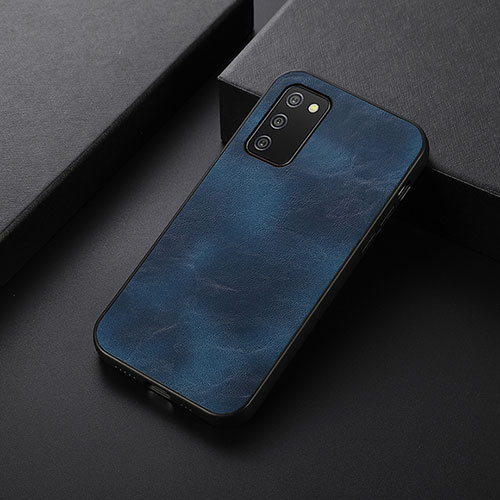 Soft Luxury Leather Snap On Case Cover B06H for Samsung Galaxy A02s Blue