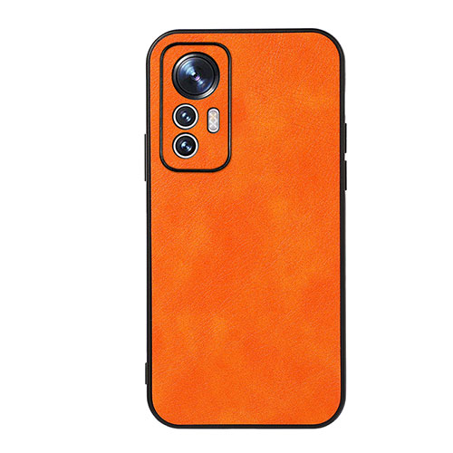 Soft Luxury Leather Snap On Case Cover B06H for Xiaomi Mi 12 Pro 5G Orange