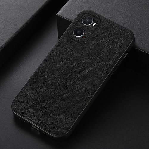 Soft Luxury Leather Snap On Case Cover B07H for Oppo A76 Black