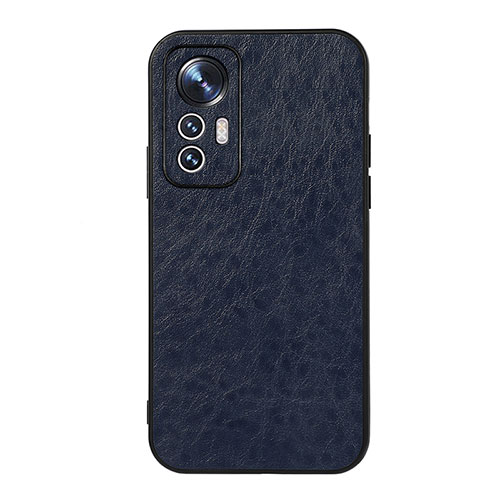 Soft Luxury Leather Snap On Case Cover B07H for Xiaomi Mi 12 Pro 5G Blue