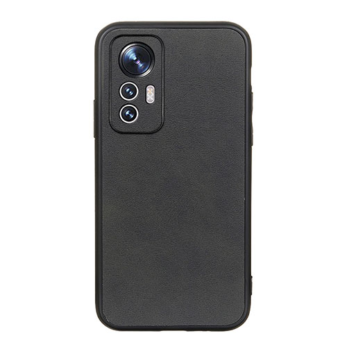Soft Luxury Leather Snap On Case Cover B08H for Xiaomi Mi 12 Lite 5G Black