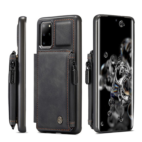 Soft Luxury Leather Snap On Case Cover C01S for Samsung Galaxy S20 Plus 5G Black