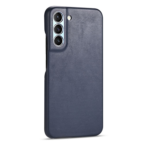 Soft Luxury Leather Snap On Case Cover C05 for Samsung Galaxy S23 5G Blue