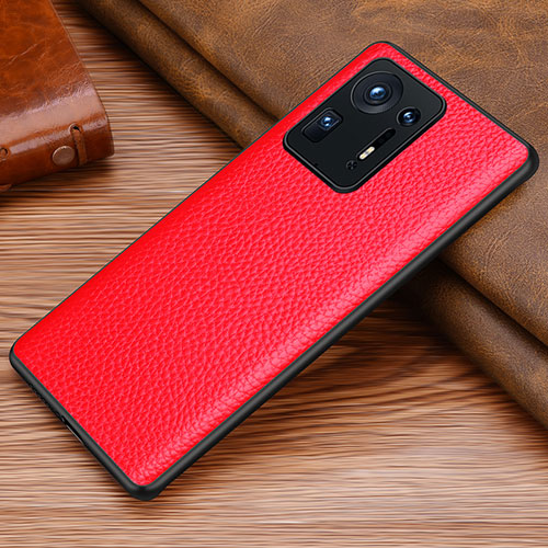 Soft Luxury Leather Snap On Case Cover DL1 for Xiaomi Mi Mix 4 5G Red