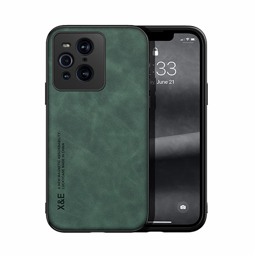 Soft Luxury Leather Snap On Case Cover DY1 for Oppo Find X3 Pro 5G Green