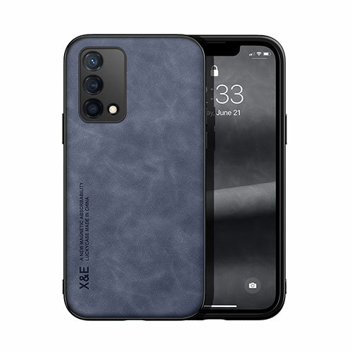 Soft Luxury Leather Snap On Case Cover DY1 for Oppo Reno6 Lite Blue