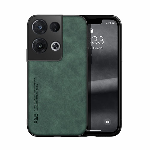 Soft Luxury Leather Snap On Case Cover DY1 for Oppo Reno8 Pro 5G Green