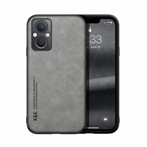 Soft Luxury Leather Snap On Case Cover DY2 for Oppo Reno7 Lite 5G Gray