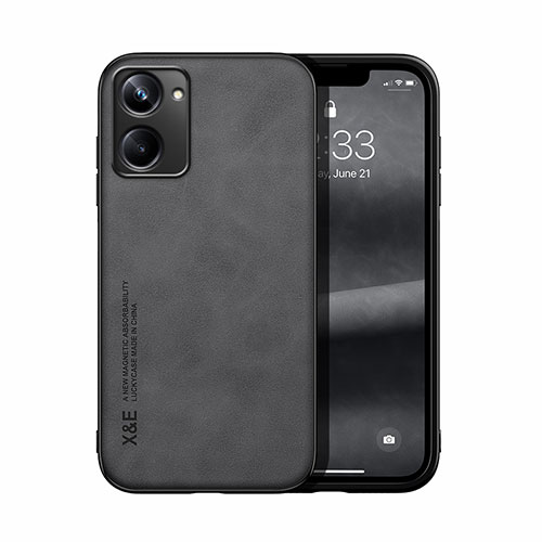 Soft Luxury Leather Snap On Case Cover DY2 for Realme 10 Pro 5G Black