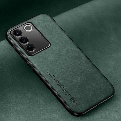 Soft Luxury Leather Snap On Case Cover DY2 for Vivo V27 Pro 5G Green