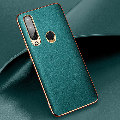 Soft Luxury Leather Snap On Case Cover for Huawei Enjoy 10 Plus Green