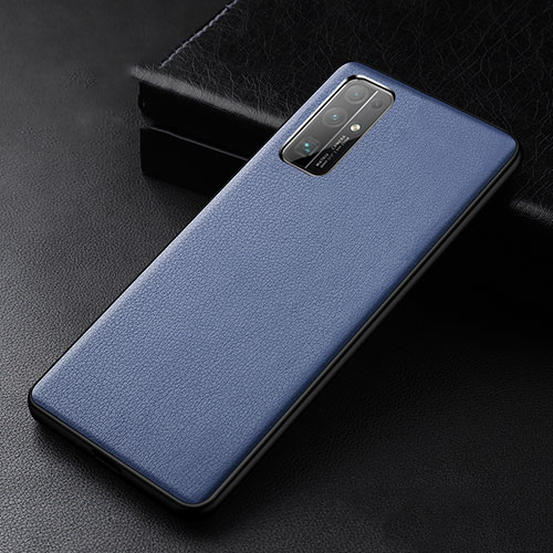 Soft Luxury Leather Snap On Case Cover for Huawei Honor 30 Blue