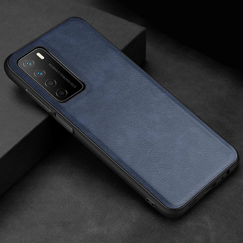 Soft Luxury Leather Snap On Case Cover for Huawei Honor Play4 5G Blue