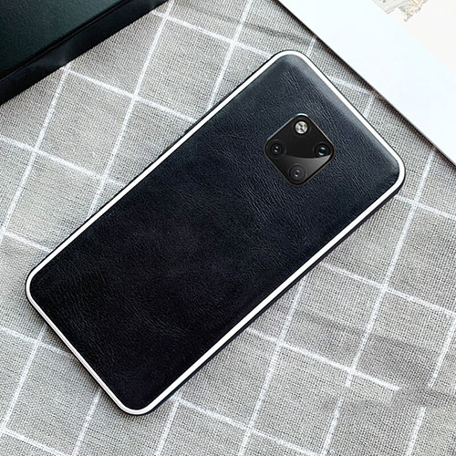 Soft Luxury Leather Snap On Case Cover for Huawei Mate 20 Pro Black