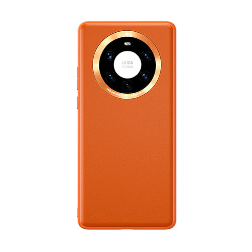Soft Luxury Leather Snap On Case Cover for Huawei Mate 40 Pro+ Plus Orange