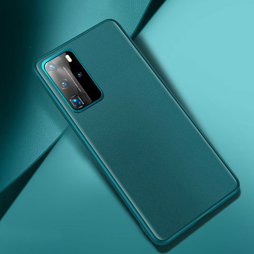 Soft Luxury Leather Snap On Case Cover for Huawei P40 Pro Green