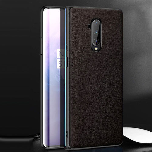 Soft Luxury Leather Snap On Case Cover for OnePlus 7T Pro 5G Brown