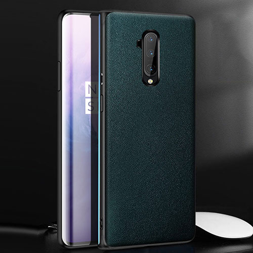 Soft Luxury Leather Snap On Case Cover for OnePlus 7T Pro Green