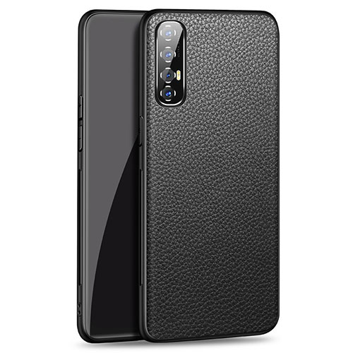 Soft Luxury Leather Snap On Case Cover for Oppo Find X2 Neo Black
