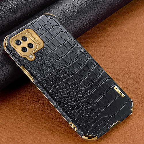 Soft Luxury Leather Snap On Case Cover for Samsung Galaxy M12 Black